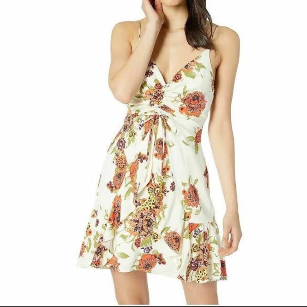 FREE PEOPLE Happy Heart floral mini dress